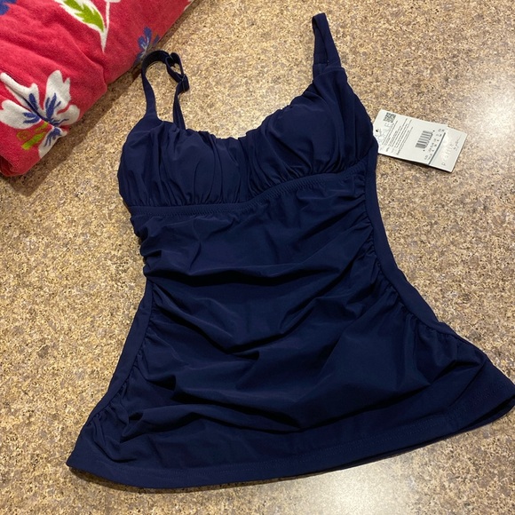 Profile By Gottex Other - NWT Profile By Gottex Navy Blue Tankini Top 6 (Swim Top Only)